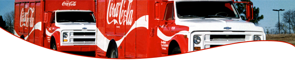 Coca-Cola delivery trucks in northern New Mexico
