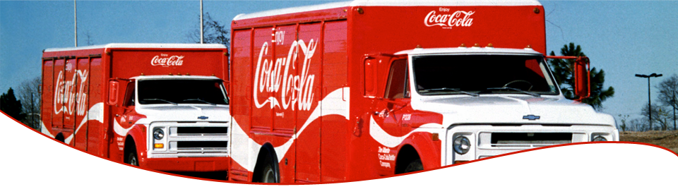 Coca Cola delivery trucks in northern New Mexico